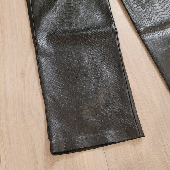 NWT WILFRED | Aritzia The Melina Pant Vegan Leather Python Snake Print | Sz. 6 - Picture 7 of 12